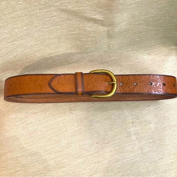 AMERICAN  EAGLE Sz XS-S Tooled Leather Belt - Picture 1 of 6